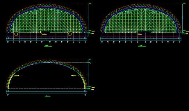 福安跨度110米，拱高35_7米煤棚网架